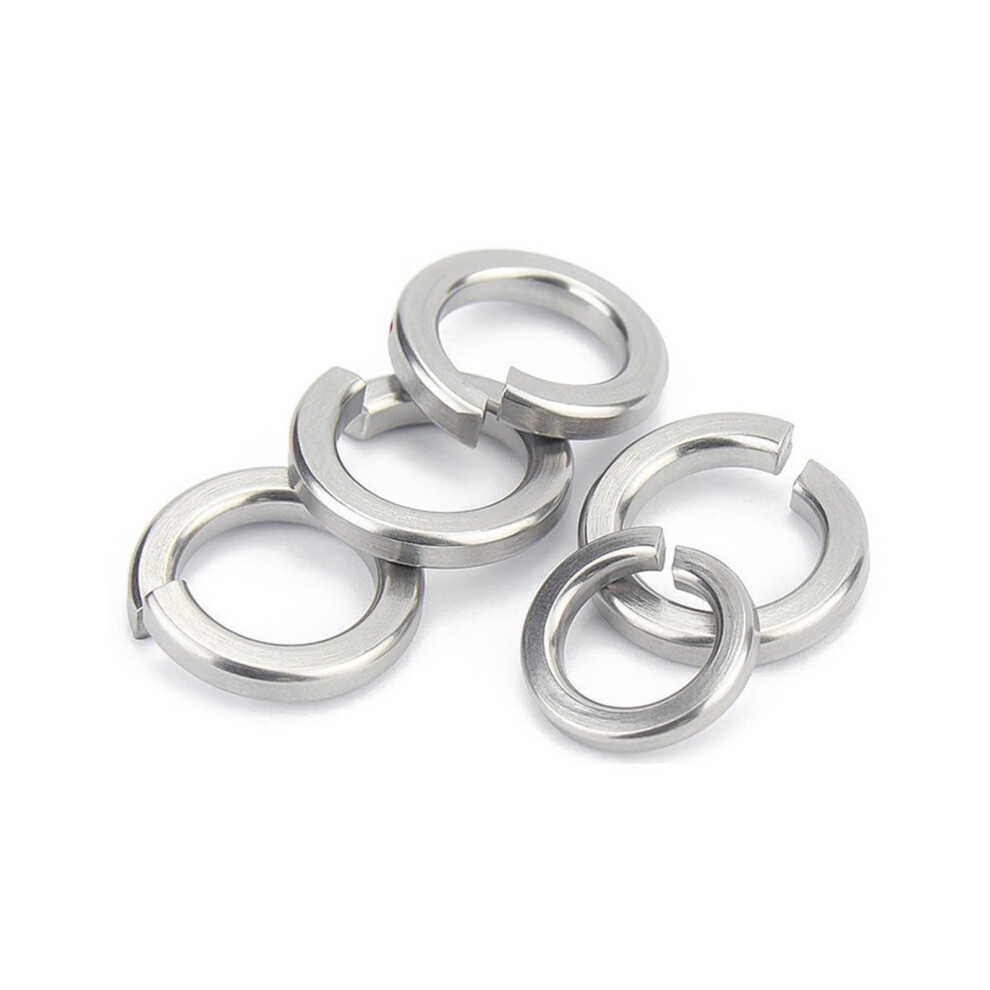 10/50/ 100Pcs Spring Split Lock Washer Elastic Gasket M1.6 M2 M2.5 M3 M4 M5 M6 M8 M10 M12 M16 M24 A2 Stainless Steel(M8,50Pcs) 940534694408