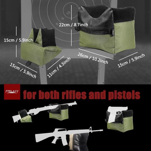 Leather Shooting Rest Bags Ultra HIGHPerformance Shooting Bench Rest Front  Rear Support 2