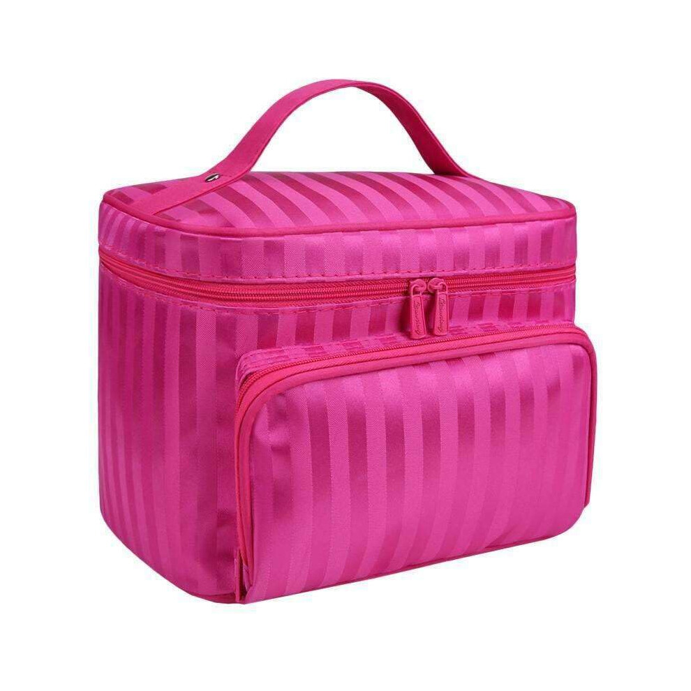 LKOP Jewellery Vanity Case Storage Bags Women Beauty Makeup Nail Polish Cosmetic Bag Rose Red