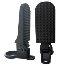 Taicle 1 Pair Foldable Bike Rear Pedals, Quick Release Aluminum Alloy Foot Pegs, NonSlip Footrests for Mountain, City, EBikes Folding Bicycles