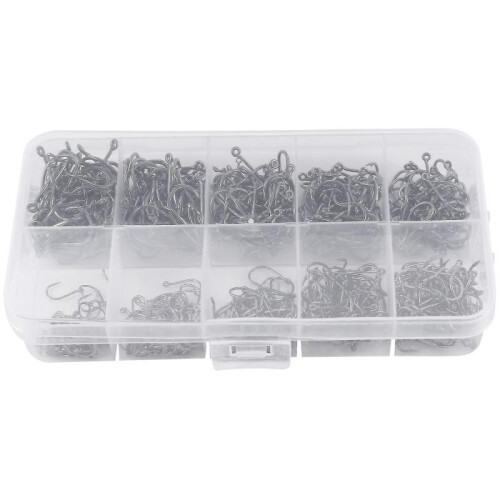 600 Pcs/box Ing Hooks Stuff High Steel Cat Circle Hooks Size Barbed Jig Hook T
