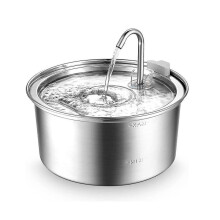 Fountain, 3.2l/108oz Automatic Less Steel Pet Fountain Dog Dispenser, Ultra-quiet