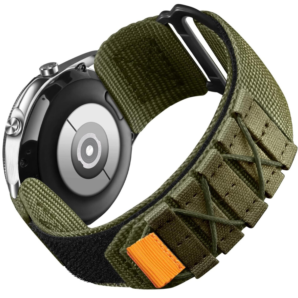 Compatible With Oukitel Smart Watch Bands, 22Mm Rugged Nylon Sports Strap With Woven Loop 940534696129