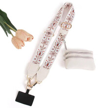 Clip and Go Strap for Phone with Wallet Crossbody, Phone Strap with Zippered Pouch, Adjustable Crossbody Phone Strap