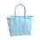 (S, Light Blue) Vegetable Basket Large Capacity Waterproof Pvc Fruit Braid Hand-carrying Organizer Pouch For Home 1
