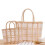 (S, Light Blue) Vegetable Basket Large Capacity Waterproof Pvc Fruit Braid Hand-carrying Organizer Pouch For Home 4