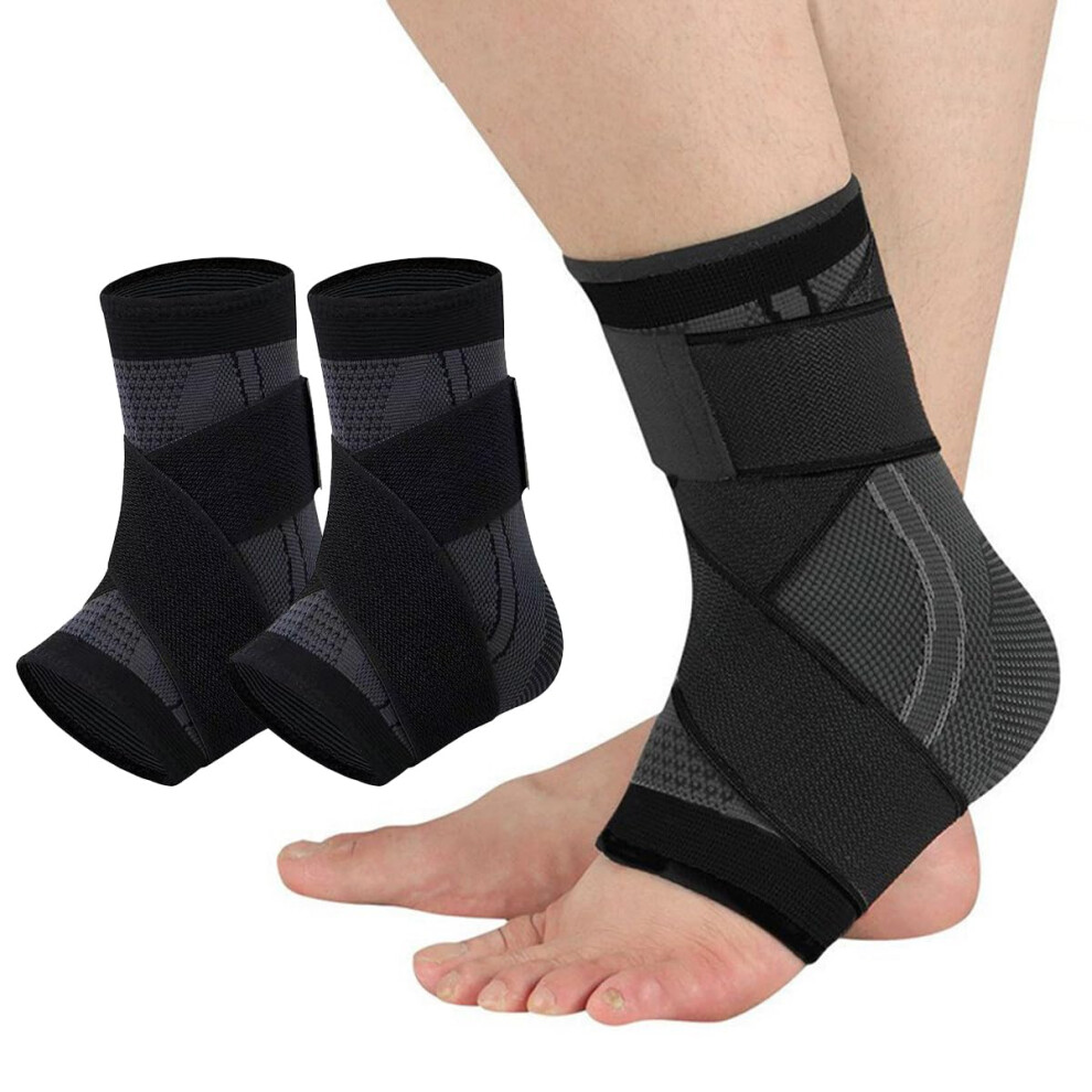 Ankle Braces for Men & Women, 2 pcs Ankle Compression Sleeve Plantar Fasciitis Relief
