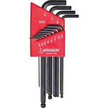 Eklind 13212 JENSEN 12 Key LBall End Hex Key Set, Inch, .0505/16'