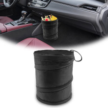 Oxford Cloth Collapsible Pop Up Car Trash Bag Hanging, Car Trash Can, 1 Pack Black Ref:tqy