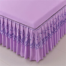 Openwork Lace Bed Skirt Queen Size 15 Inch Drop Adjustable Elastic Wrap Around Bed Skirts