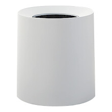 Modern Round Waste Basket,2.1Gal/8L Open Top Trash Bin,White Garbage Can with Removable Plastic Bin
