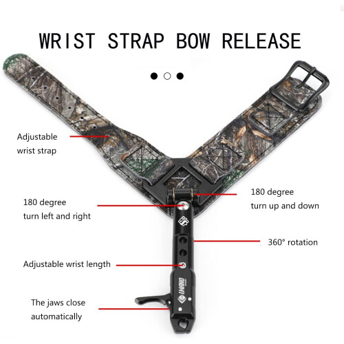Archery Wrist Strap Release Compound Bow Release Aids Adjustable Buckle Strap Archery Caplier Shooting Trigger Accessories 1