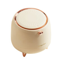 Cute Mini Trash Can with Lid Small Desktop Office Garbage Can for Bathroom Vanity, Desktop, Office or Coffee Table (Apricot)