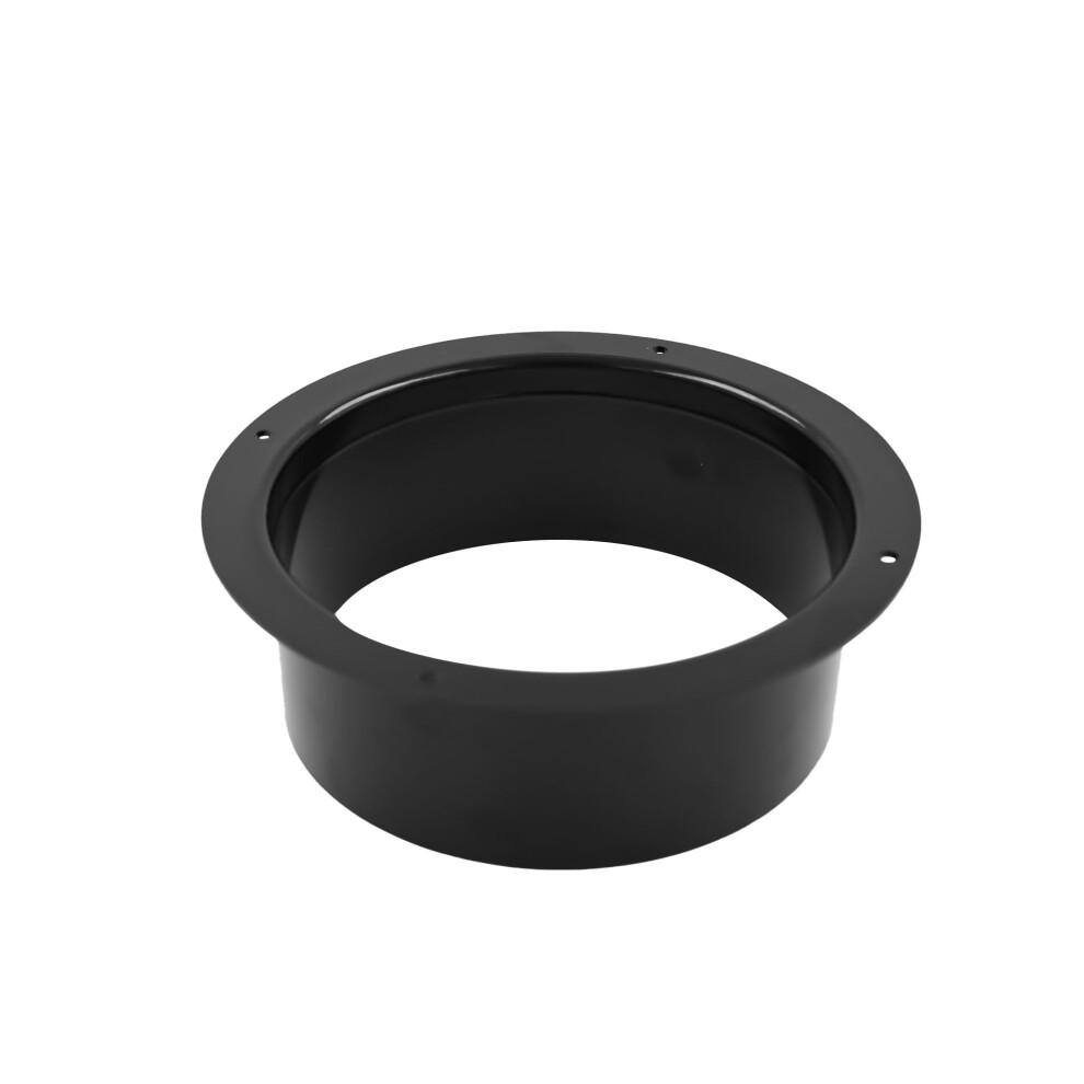 Air Vent Duct Connector Flange, Abs Straight Ventilation Pipe Plastic For Hvac Ducting Black 10'' 820064797575