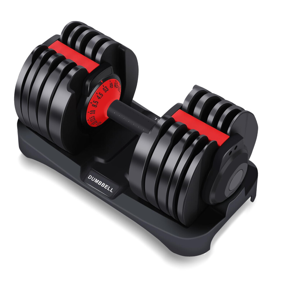 Adjustable Dumbbells,4.5 to 53 LBS,15 in 1 Free Weight Dumbbell Set,Fast Adjust Weight