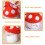 Mushroom Mini Trash Can with Lid, Tiny Desktop Garbage Bin Plastic Mini Wastebasket 5
