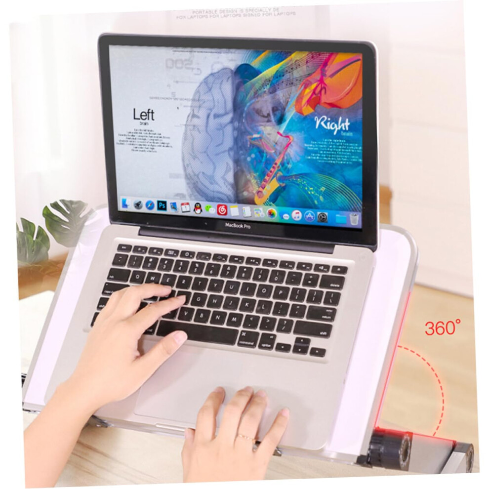 Laptop Stand Aluminum Riser Adjustable Laptop Table Ventilated Cooling Sturdy For Desk Use 820064797896