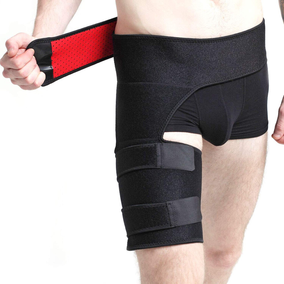 Groin Support, Hip Brace for Sciatica Pain Relief, Compression Groin Wrap for Thigh Joints