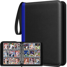 Trading Card Binder With Sleeves, 9 Pocket Premium 720 Double Sided Pocket Collection Binder