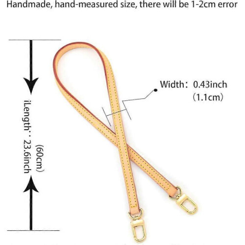 Vachetta Leather Crossbody Strap for L V Handbag Replacement Shoulder Strap 2