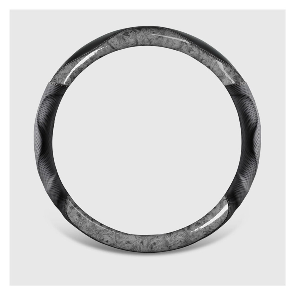 Car Steering Wheel Cover Set Car Steering Wheel Cover Wood Carbon Fiber Leather Ultrathin Comfortable Car Interior (Color : 3) Grain 820064800244