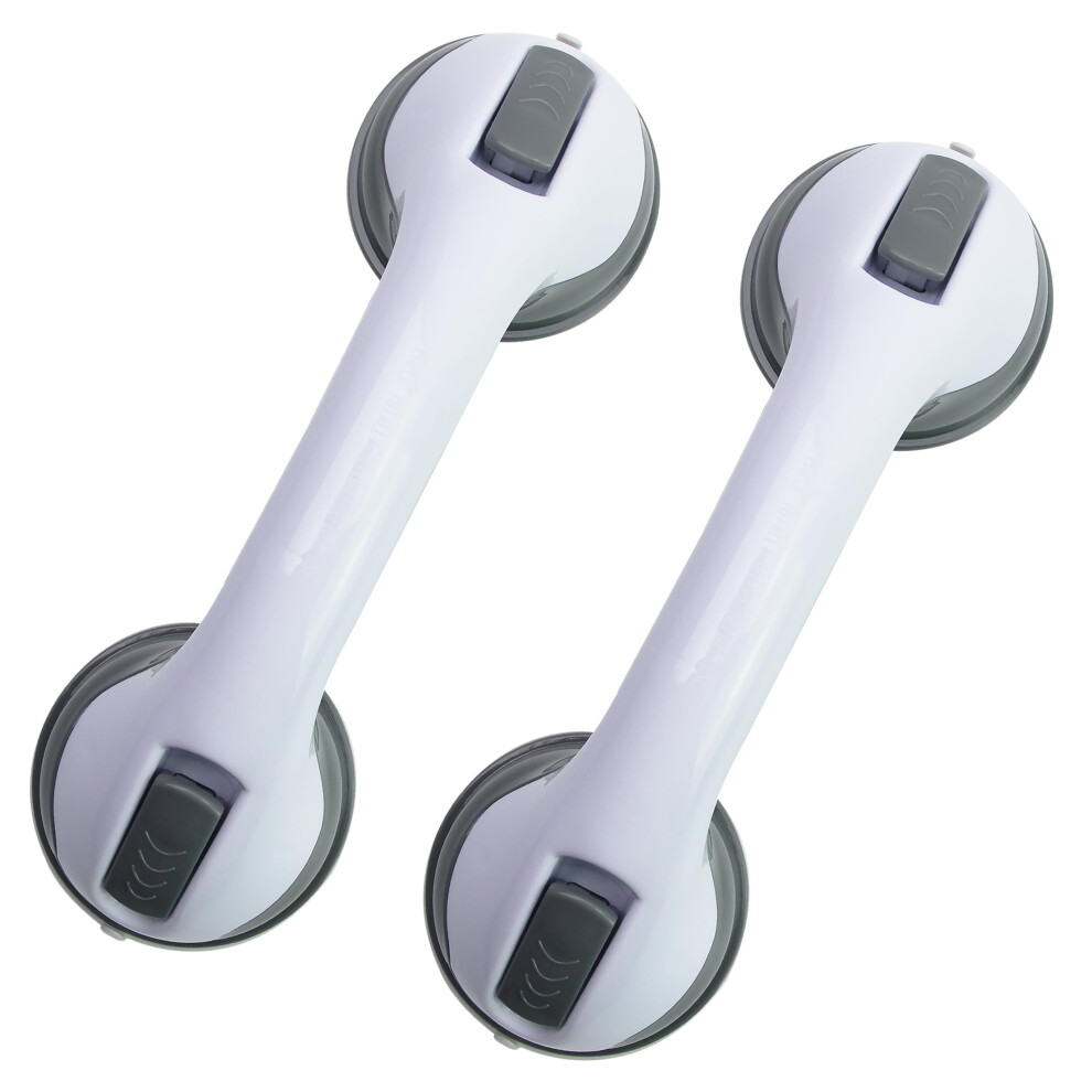 Shower Grab Bar 2 Pack, Strong Suction Shower Handle for Shower and Bathtub, for Seniors