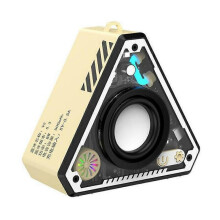 (Champagne) Mini Portable Transparent Bluetooth Speaker Outdoor Powerful Loudspeaker Soundbar Wireless TWS Stereo Music Player with RGB Ligh