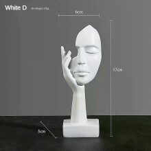 (Style D) Abstract Face Statue Sculptures and Figurines Decoration Nodic Home Decor Luxury Living Room Decoration Figurines for Interior
