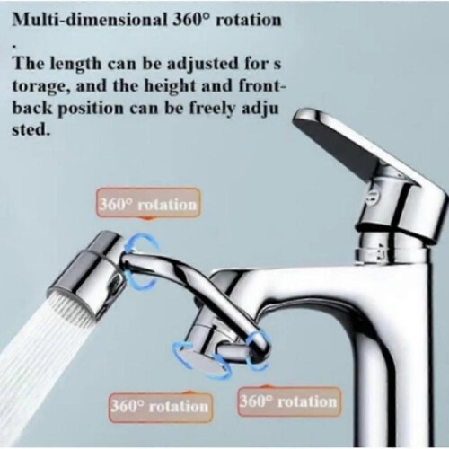 (1pc Single gear) FlexiFlow Rotatable Faucet Extension for Bathroom Sink,Kitchen Bathroom Sink 2