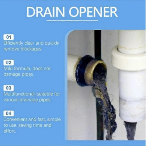 (1pc) Crystals Lye Drain Opener Portable Kitchen Sewer Deodorant for Bathroom 2