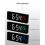 (Blue) Large Digital Wall Clock Temperature And Humidity Week Display Brightness Adjustable Electronic LED Table Alarm Clock 12/24H 3