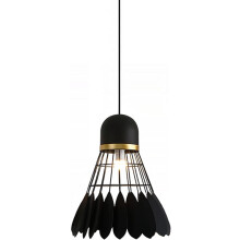 Chandeliers LED Minimalist Badminton Art Black Single Head Chandelier, Light Fixture