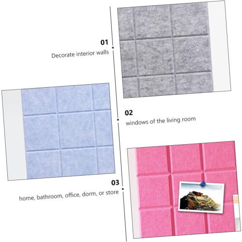 Felt Message Board Photo Display Nine Palaces Wall Sticker Set Home Decor Practical Stylish Design 2