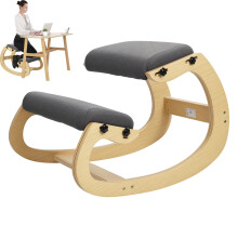Ergonomic Kneeling Chair with Adjustable Seat, Rocking Office Chair, Soft Padding, Max Load 258 lb