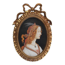 5x7 Bronze Picture Frame – Antique Gold Vintage Bronze Oval Frame with Glass Front – Wall Hanging or Tabletop Display, Art Deco