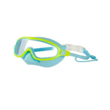 (Blue) Swim Goggles with Nose Cover Wide Field Of View Diving Mask Anti-Fog Anti-Leak ,Toddler Swimming Goggles For Kids Ages 4-16