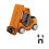 (Orange) 3-in-1 Forklift Wireless Charging Station with Clock & Ambient Light 1