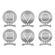 6pcs Standing Train Target Stainless Steel Outdoor Training Target Tactical Airsoft Practice Shooting Target Accessories