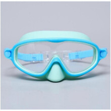 (Light Blue) Kiggles HD Children's Large Frame Waterproof and Anti-Fog Swimming Goggles