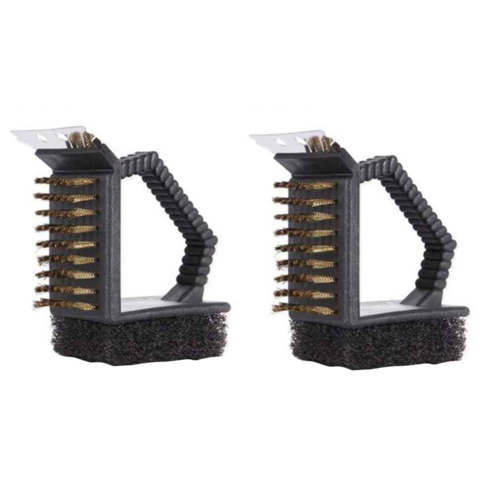 Pcs Grill Brush BBQ Brush in Brass Bristles for Porcelain Stainless Steel Cast Iron Scouring Pad Sponge Scrubber-image-OPC-PHXWRSJ-NEW