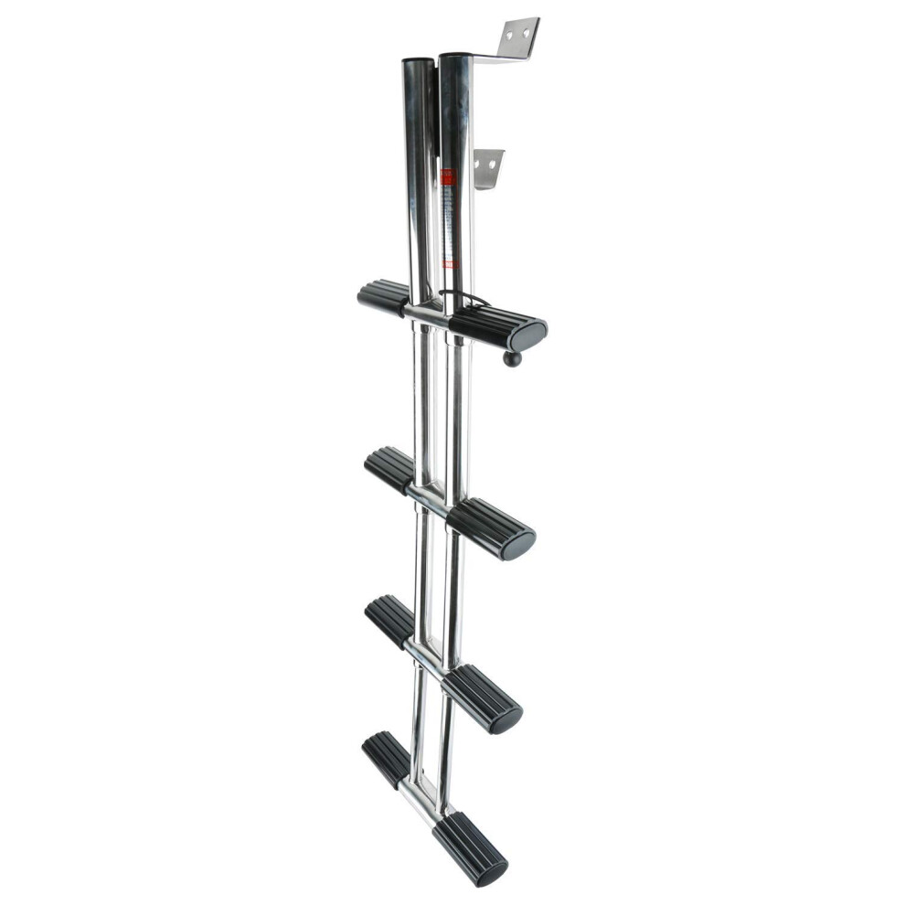 4 Step Boat Marine Sport Ladder, Diver Ladder, Dual Vertical Telescoping Ladder 820064806543