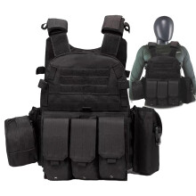 Tactical Vest for Men and Military Vest  Black Airsoft Tactical Vest Plate Carrier