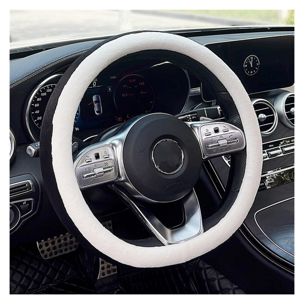 Car Steering Wheel Cover Set Universal Car Steering Wheel Cover Winter Plush Simple Warm Exquisite Car Interior Gifts (Color : 2) 820064806734