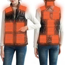 Women's Electric Heated Vest USB Charging Heating Gilet with 3 Adjustable Temperature Ladies Heated Down Waistcoat