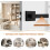 Interior Keyless Door Handle, Matt Black Square Passage Door Knobs for Hall  Closet 4