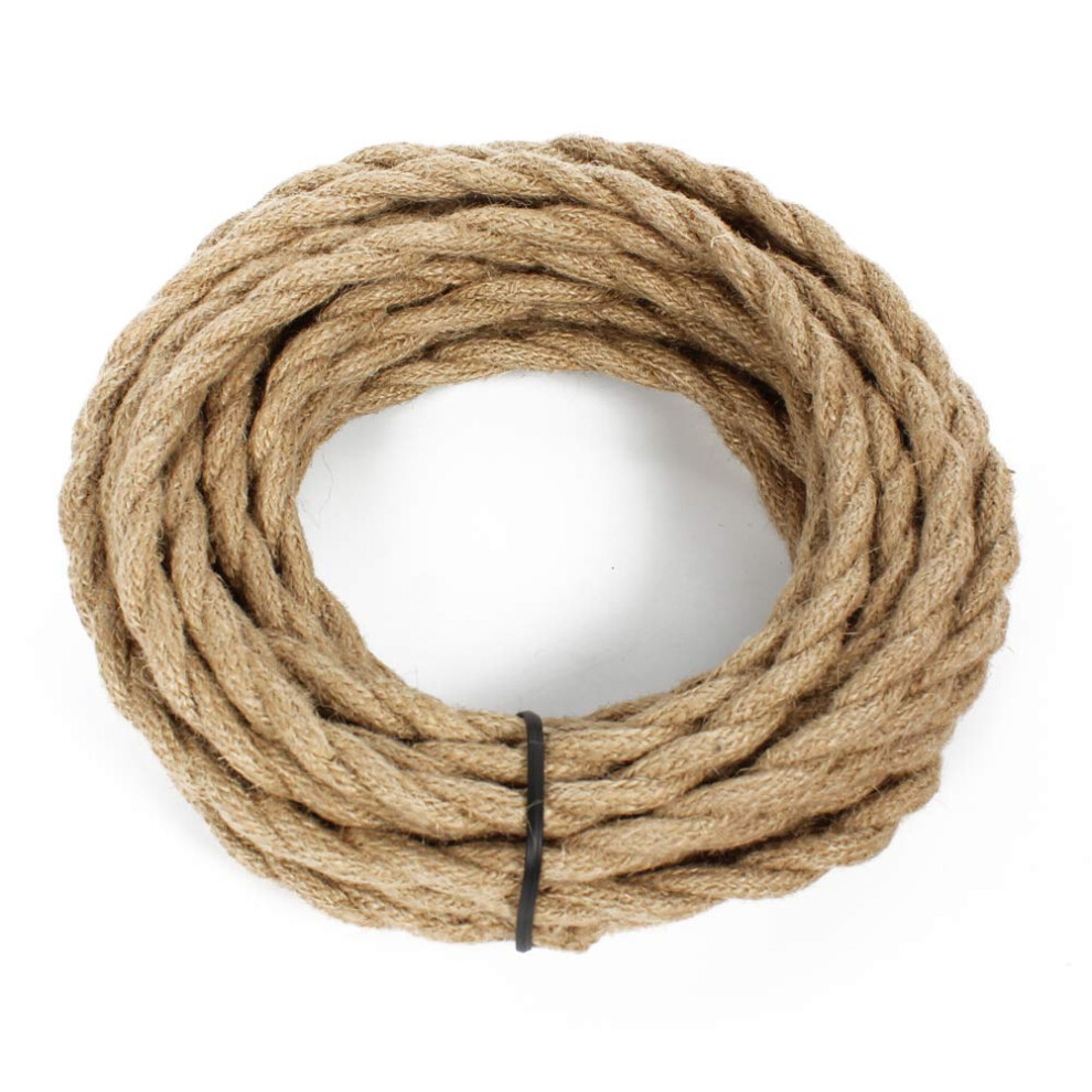 32.8Ft Hemp Rope Covered Lamp Twisted Wire, Vintage 18/2 Industrial Electrical Lamp Cord,18Gauge Antique Style For Retro Lamp,Diy Projects 820064807953