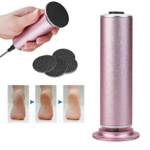 (Pink EU) DermaVe Electric Foot Callus Remover With Pain Free Technology For Smooth And Soft Feet