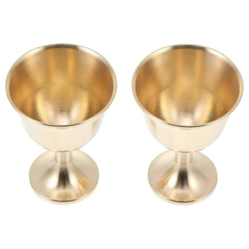 Set of 2 Sturdy Copper Drinking Cups for Wine, Champagne, and Barware Use 2