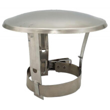 (100-130mm)Stainless Steel Chimney Cowl Cover For Flue Pipes 60mm To 250mm Adjustable Rain Protector With Anti Corrosion Finish