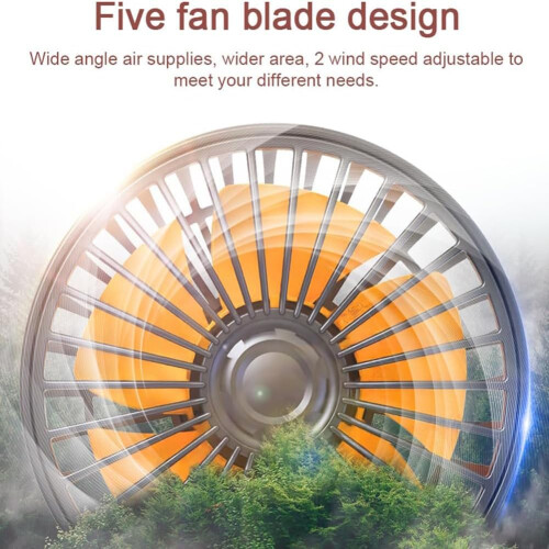 ThreeHead Car Fan, Cigarette Lighter Powered Car Cooling Fan, 2 Speed Adjustable 2